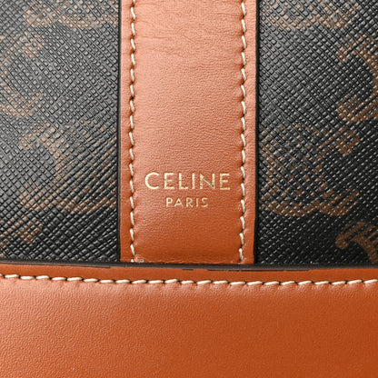 Celine Triomphe Canvas Calfskin Small Bucket Bag Tan 6 of 12