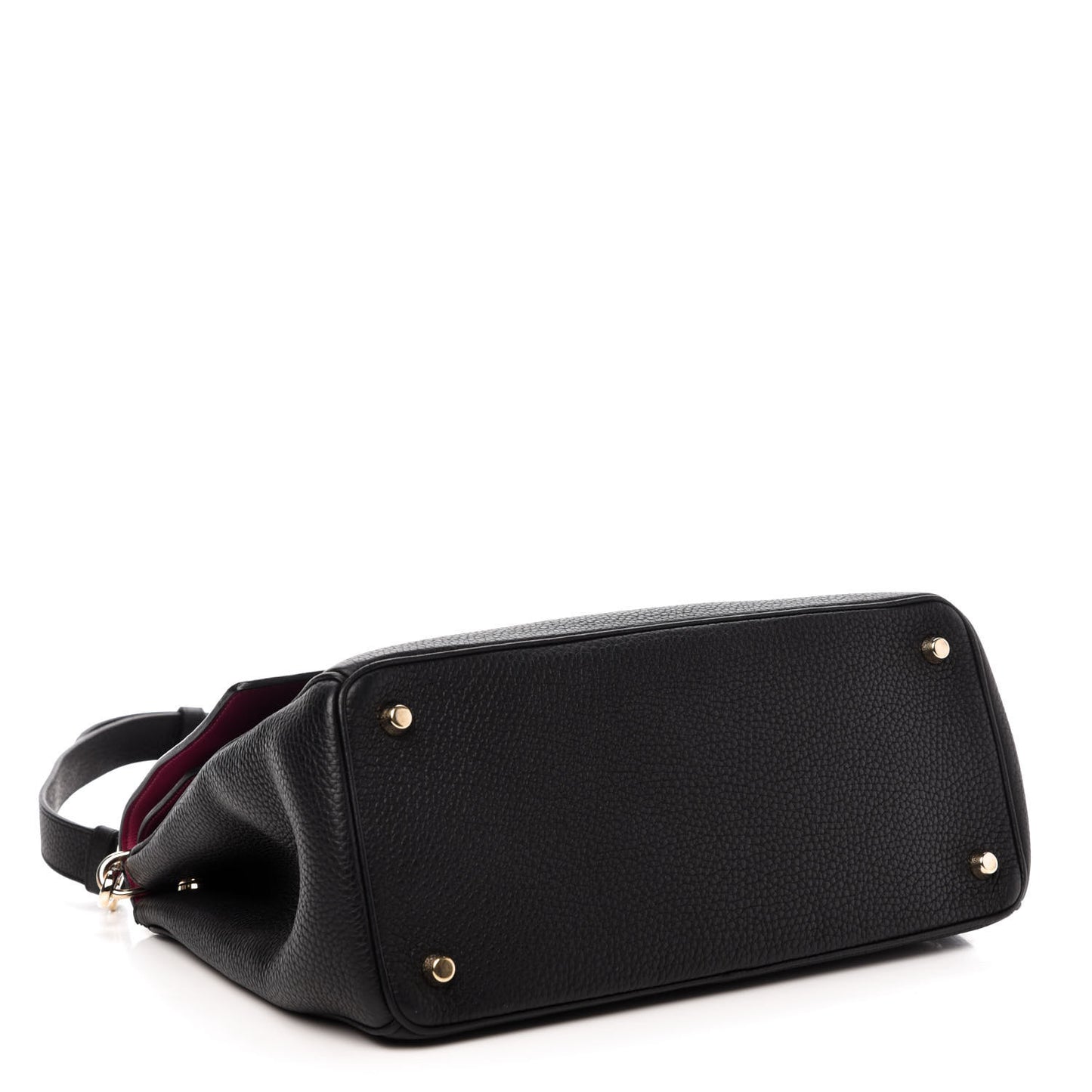 Bullcalf Medium Be Dior Flap Black Fraise
