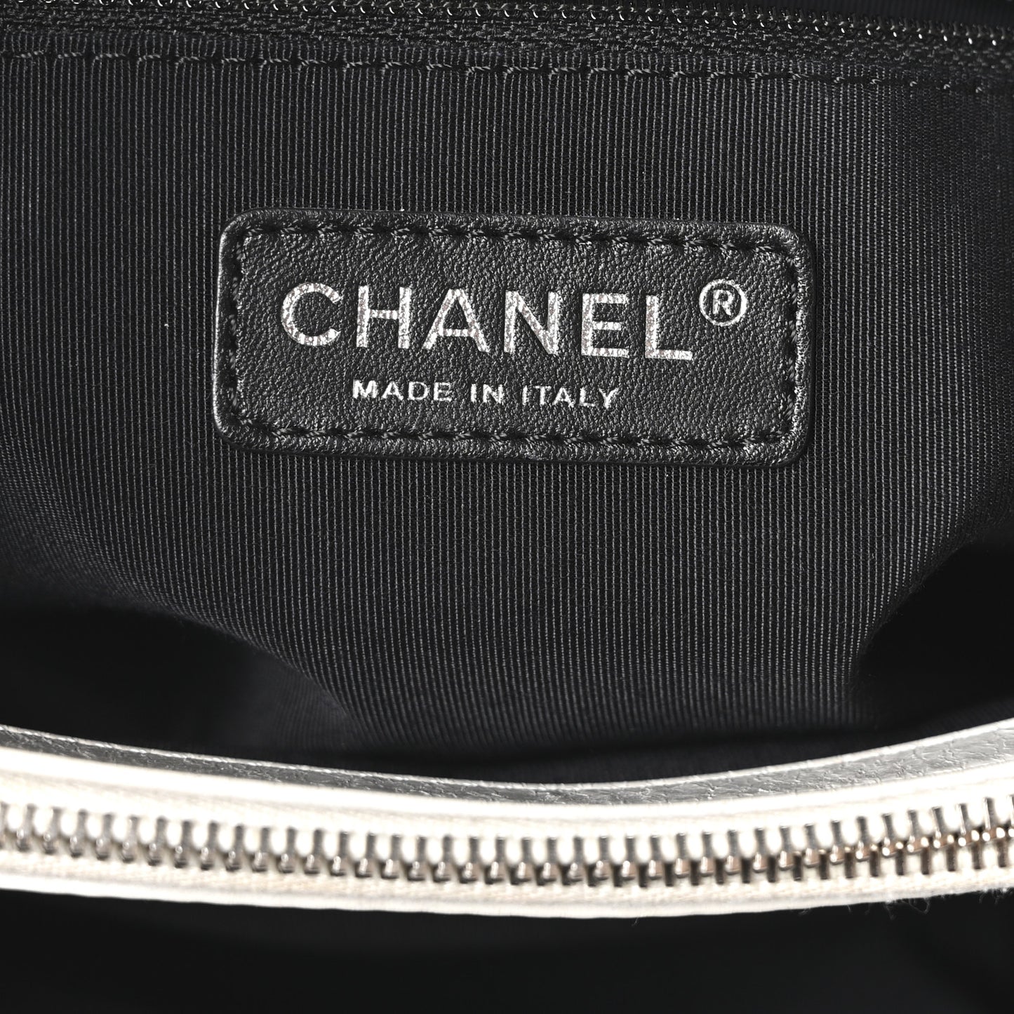 Glazed Calfskin Quilted Small Chain Me Tote Dark White