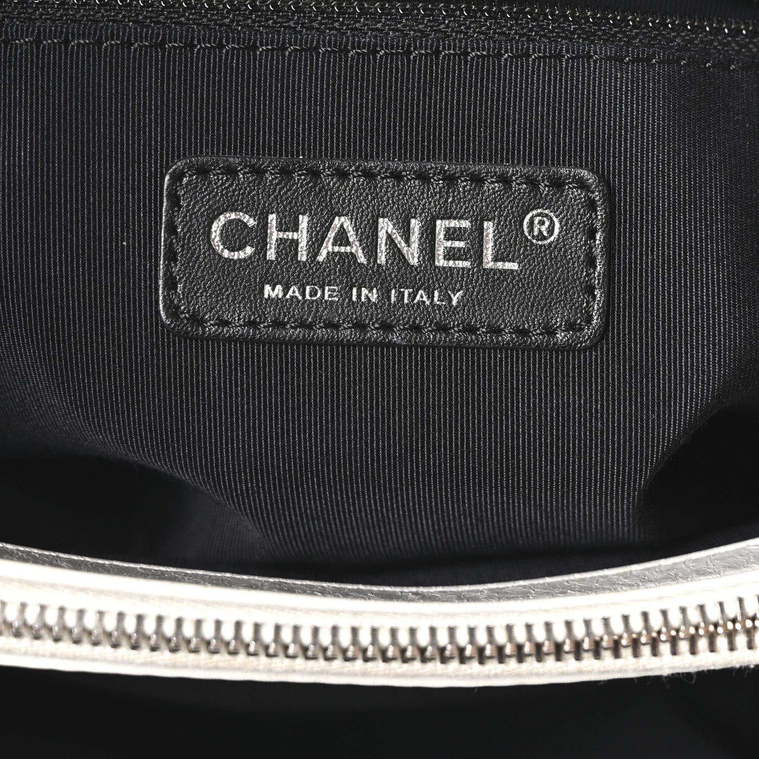 Chanel Glazed Calfskin Quilted Small Chain Me Tote Dark White 6 of 10