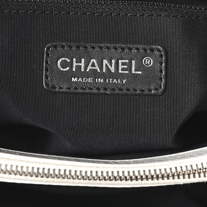 Chanel Glazed Calfskin Quilted Small Chain Me Tote Dark White 6 of 10