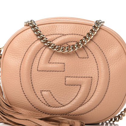 Gucci Pebbled Calfskin Mini Soho Chain Bag Camelia 12 of 12