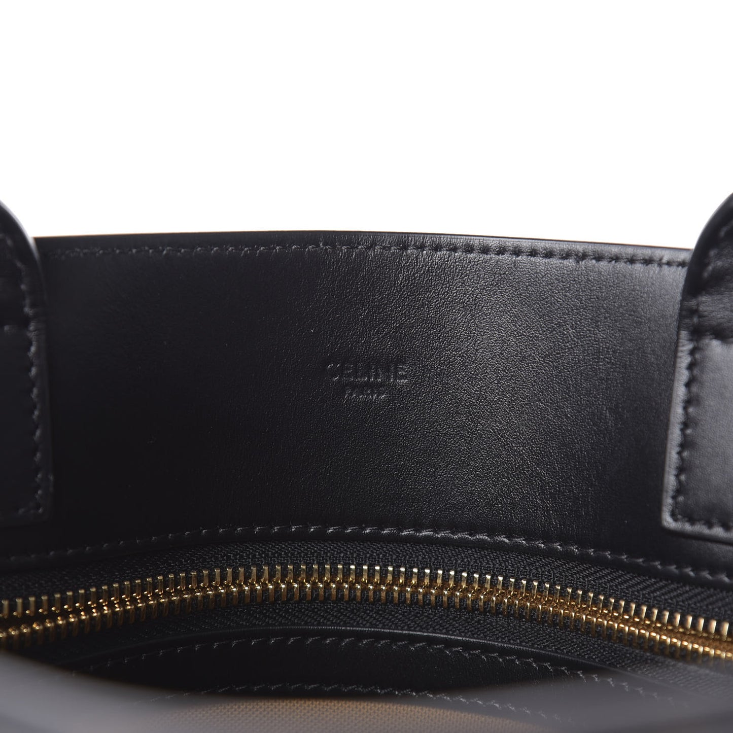 Triomphe Canvas Calfskin Large Vertical Cabas Black