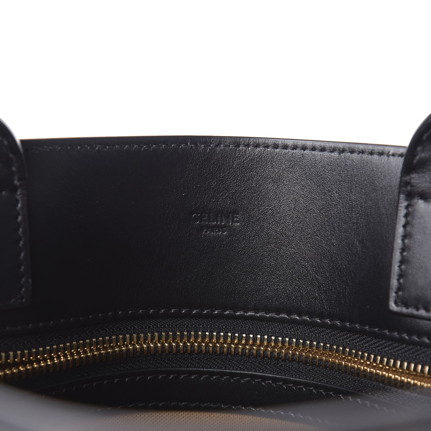Celine Triomphe Canvas Calfskin Large Vertical Cabas Black 6 of 9