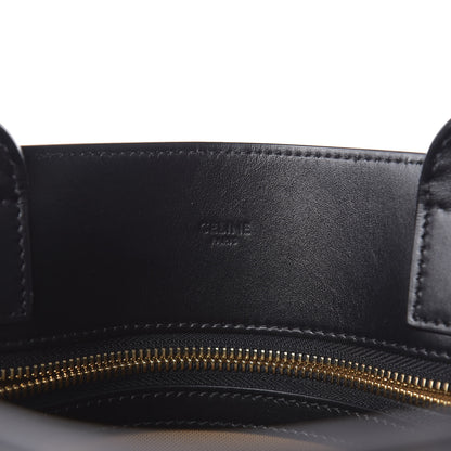 Celine Triomphe Canvas Calfskin Large Vertical Cabas Black 6 of 9