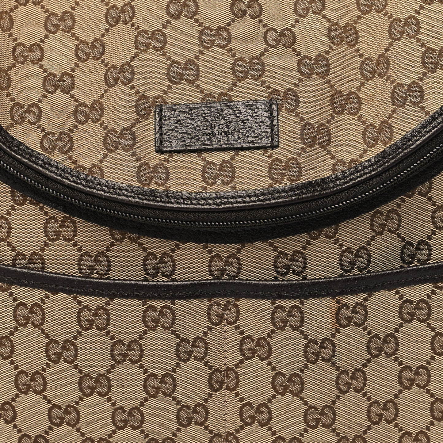 Monogram Natural Pigskin Large Diaper Bag Beige Ebony Cocoa Dark Chocolate