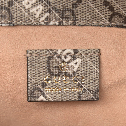 Gucci X BALENCIAGA GG Supreme Monogram Web Logo Print Mini Horsebit 1955 Shoulder Bag Beige Ebony 6 of 11