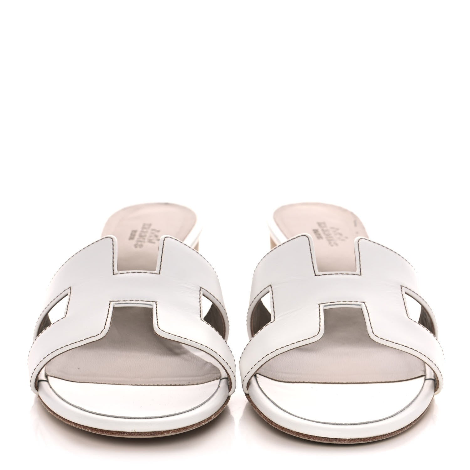 Hermes Calfskin Oasis Sandals 40 White 2 of 10