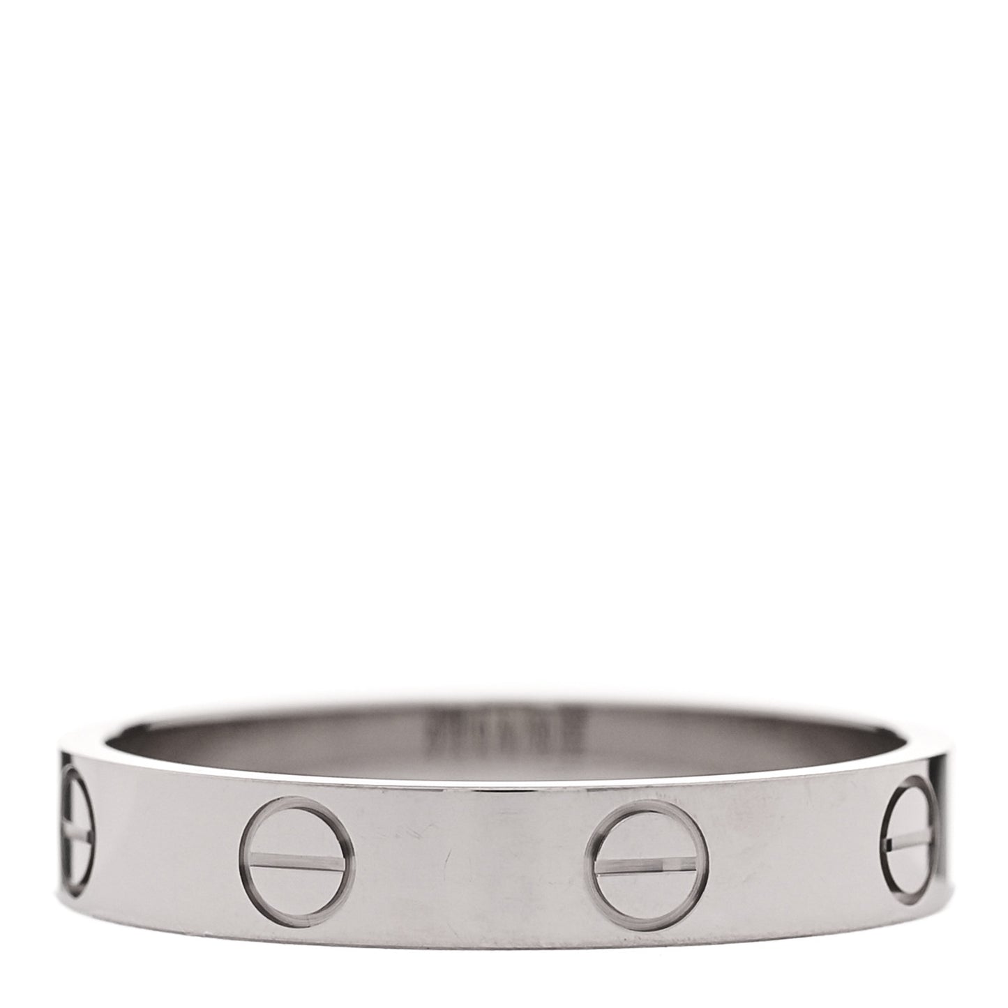 18K White Gold 3.5mm LOVE Wedding Band Ring 56 7.75