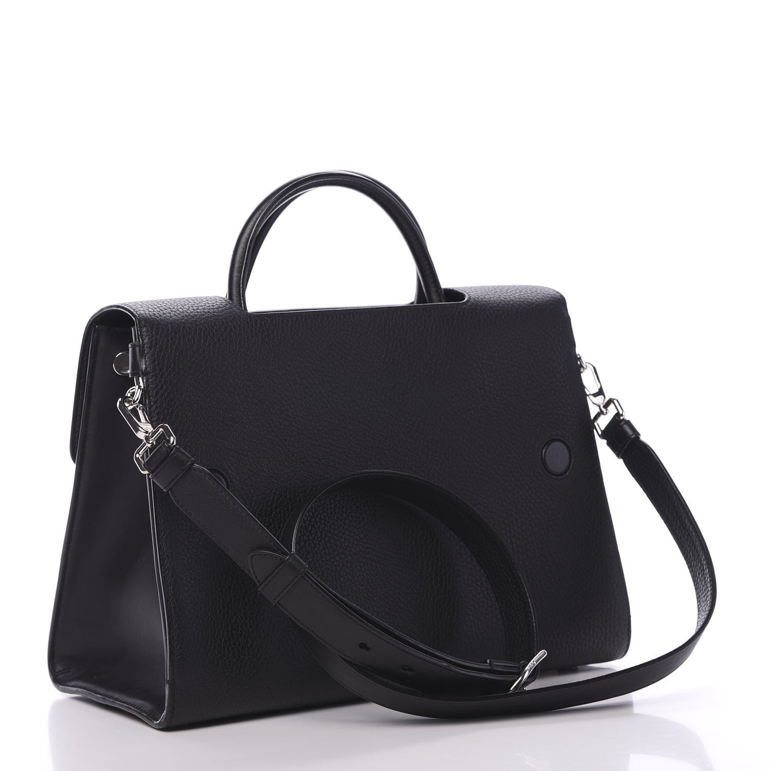 Christian Dior Grained Calfskin Medium Diorever Flap Black 2 of 8