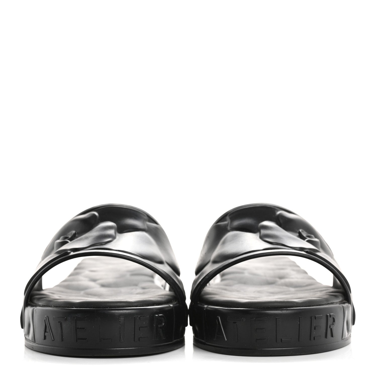 Valentino Garavani Rubber Atelier 03 Rose Edition 25/40mm Platform Slide Sandals 38 Black 3 of 12