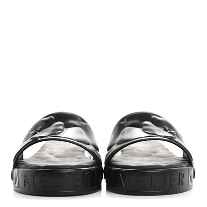 Valentino Garavani Rubber Atelier 03 Rose Edition 25/40mm Platform Slide Sandals 38 Black 3 of 12