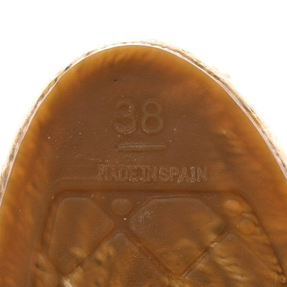 Chanel Lambskin CC Camellia Stud Espadrilles 38 Beige Black 11 of 11
