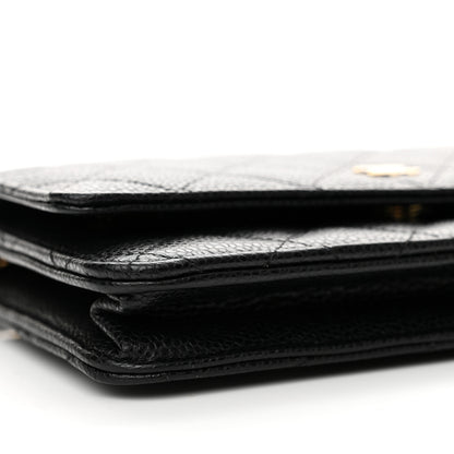 Chanel Caviar Quilted Wallet on Chain WOC Black 10 of 12
