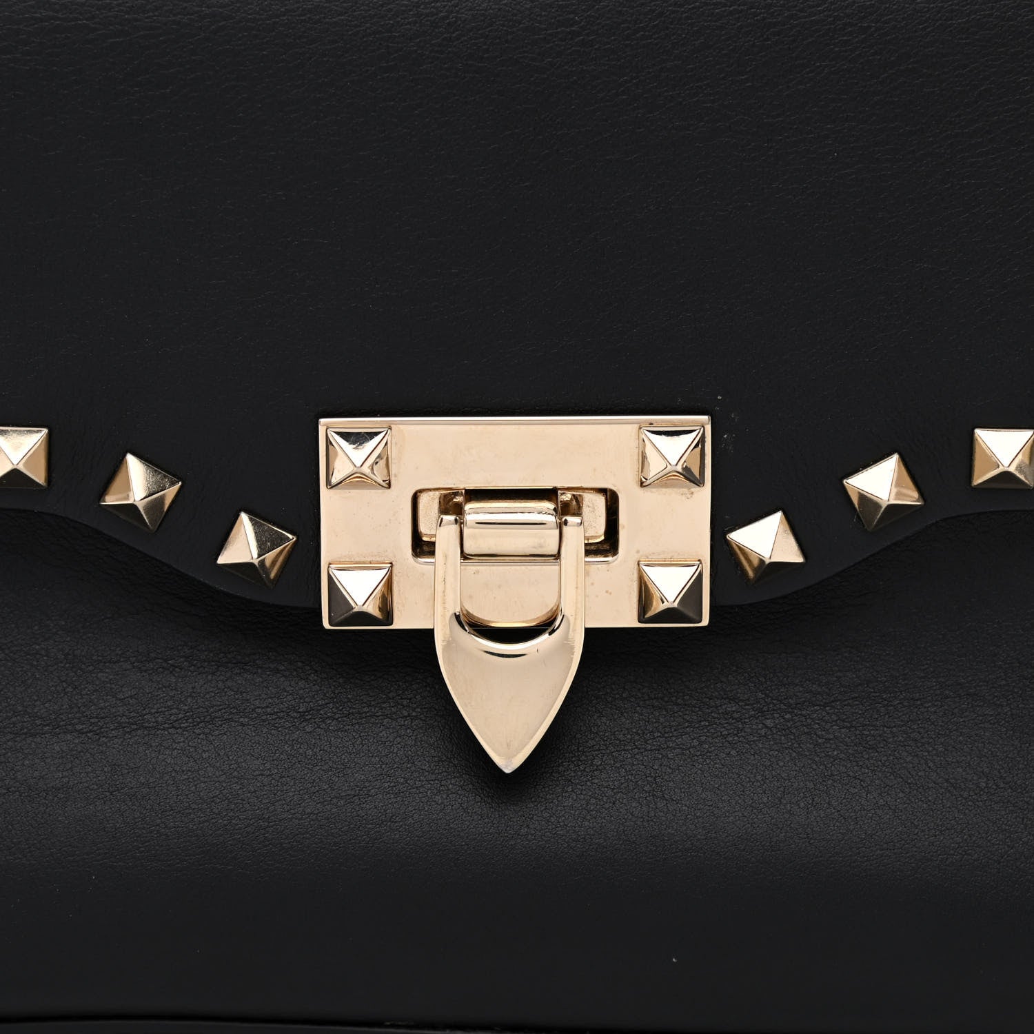 Valentino Garavani Vitello Medium Rockstud Flip Lock Crossbody Bag Black 7 of 9