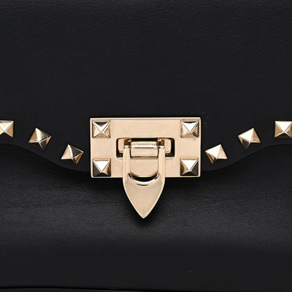 Valentino Garavani Vitello Medium Rockstud Flip Lock Crossbody Bag Black 7 of 9