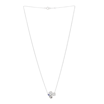 Tiffany Platinum Diamond Tanzanite Paper Flowers Pendant Necklace 3 of 4