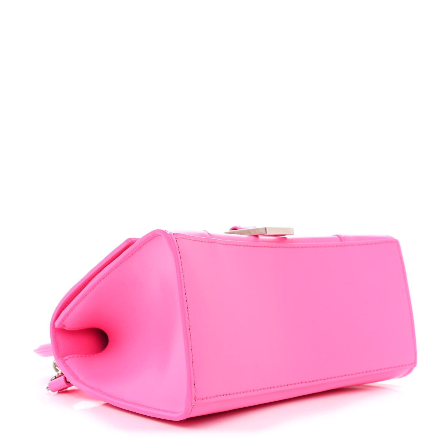 Balenciaga Shiny Box Calfskin Small Hourglass Top Handle Bag Fluo Pink 4 of 14