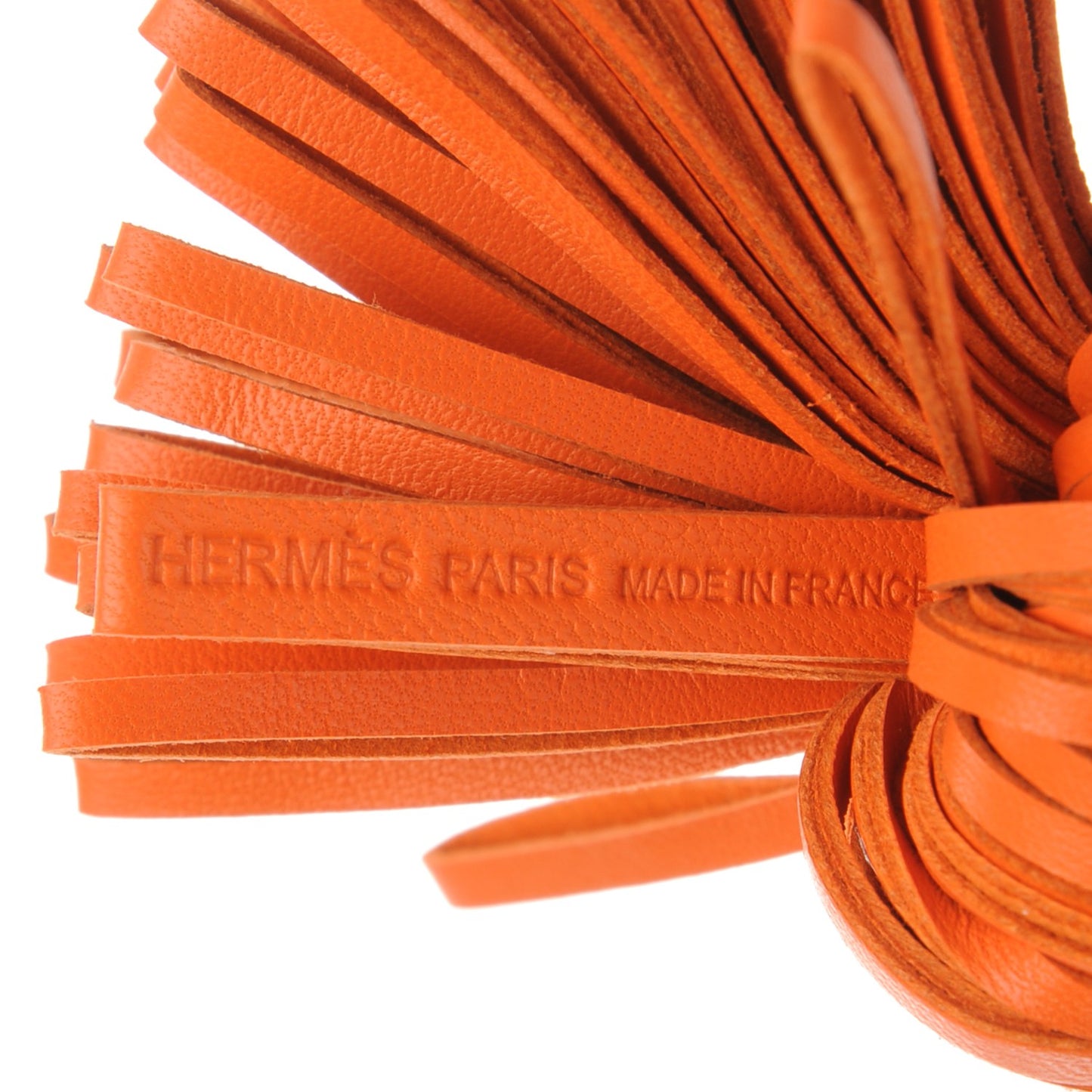 Lambskin Carmen Tassel Key Holder Feu Orange