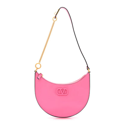 Valentino Garavani Grainy Calfskin Mini Vlogo Hobo Bag Feminine Pink 1 of 13