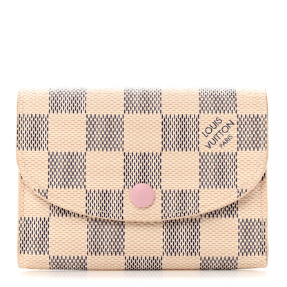 Louis Vuitton Damier Azur Rosalie Coin Purse Rose Ballerine 1 of 7