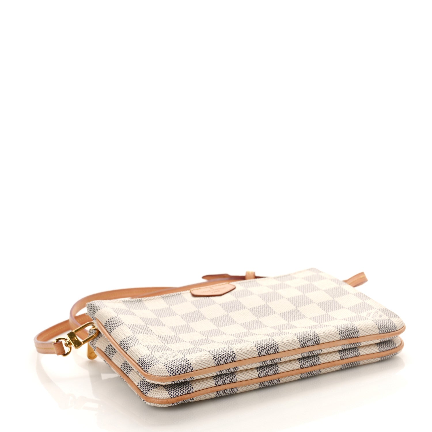 Louis Vuitton Damier Azur Double Zip Pochette 4 of 9