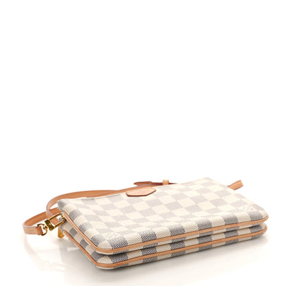 Louis Vuitton Damier Azur Double Zip Pochette 4 of 9