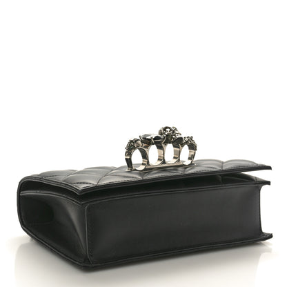 Alexander McQueen Lambskin Quilted Knuckle Shoulder Bag Black 4 of 9