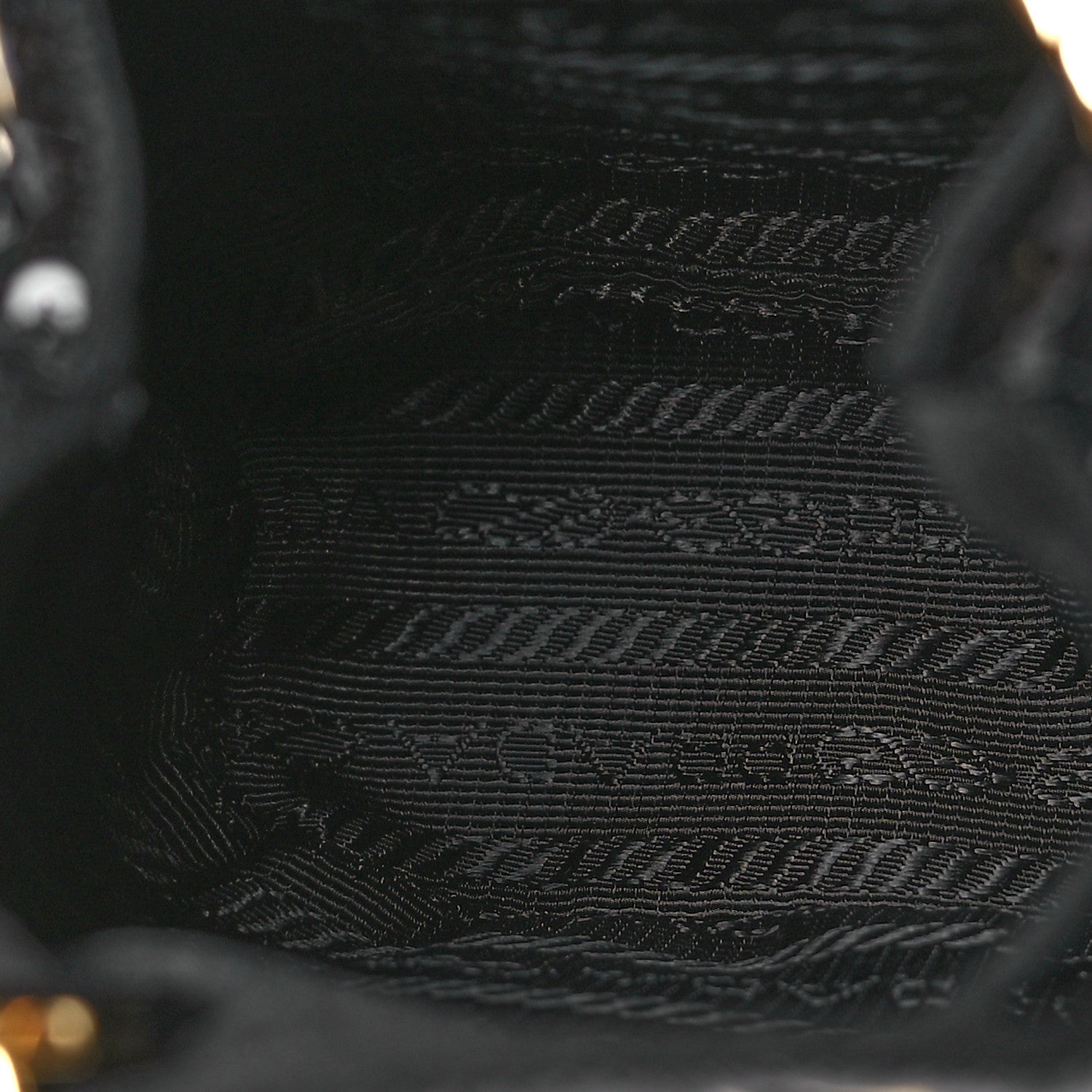 Prada Sequin Satin Triangle Logo Mini Pouch Black 5 of 8