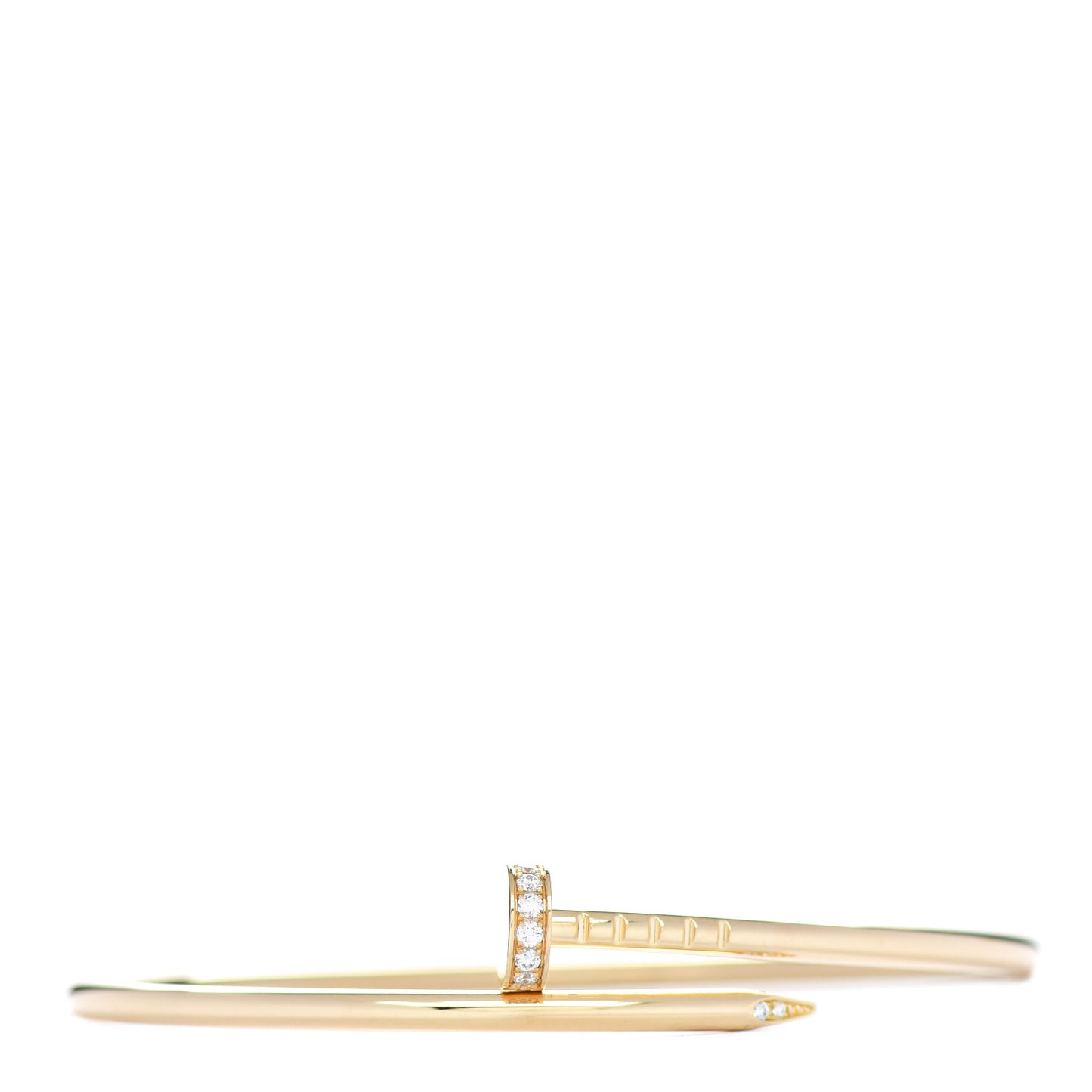 18K Yellow Gold Diamond Small Juste Un Clou Bracelet 16