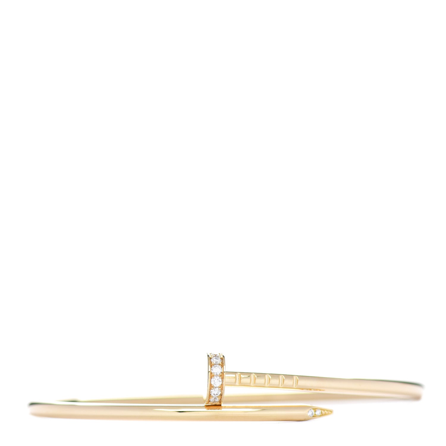 Cartier 18K Yellow Gold Diamond Small Juste Un Clou Bracelet 16 1 of 4