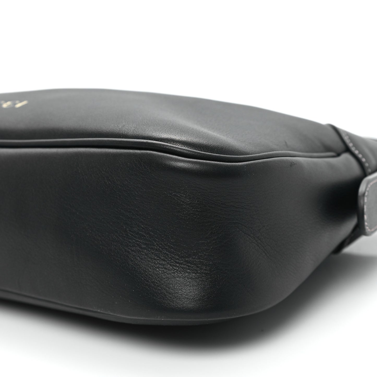 Calfskin Medium Emblem Shoulder Bag Black