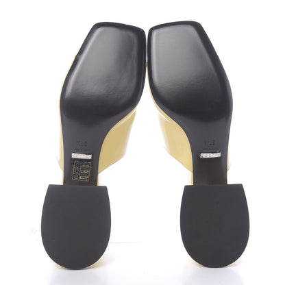 Gucci Patent Lexi Horsebit Mid-Heel Slide Sandals 37.5 Burro 5 of 9
