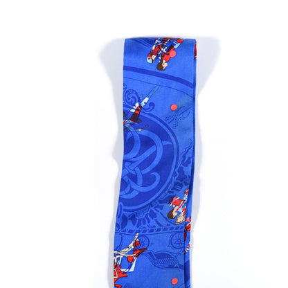 Hermes Silk Ex-Libris Les Parisiennes Twilly Bleu Royal Rouge Ciel 4 of 4