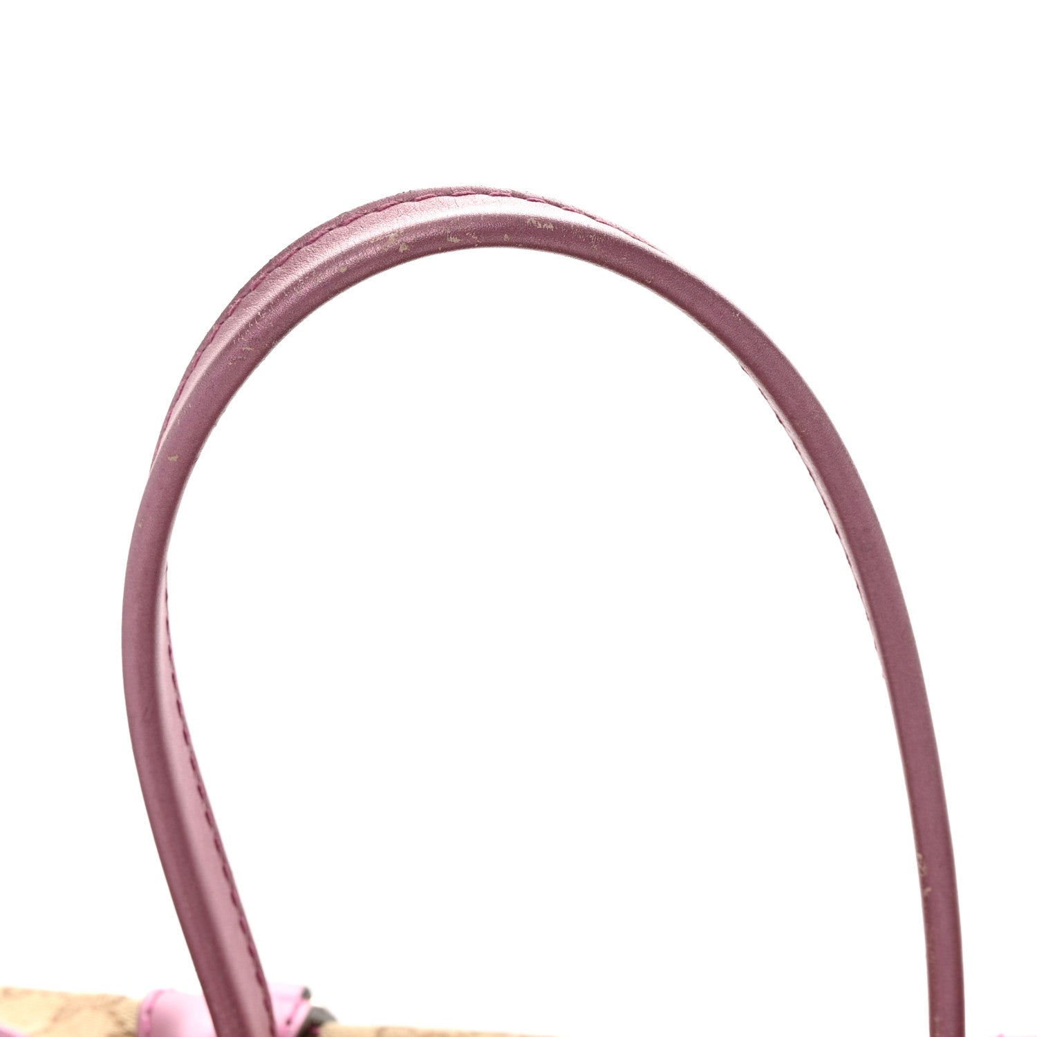 Gucci Monogram Large Heart Bit Charm Top Handle Tote Pink 20 of 23