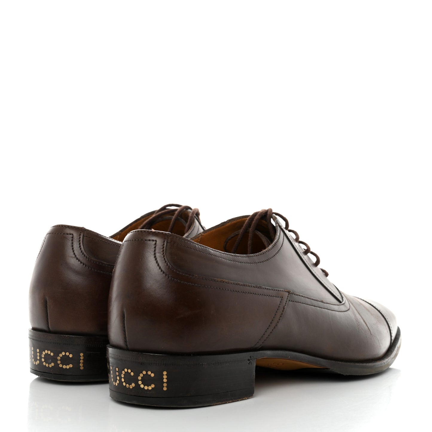 Calfskin Mens Captoe Oxford Loafers 8 Brown