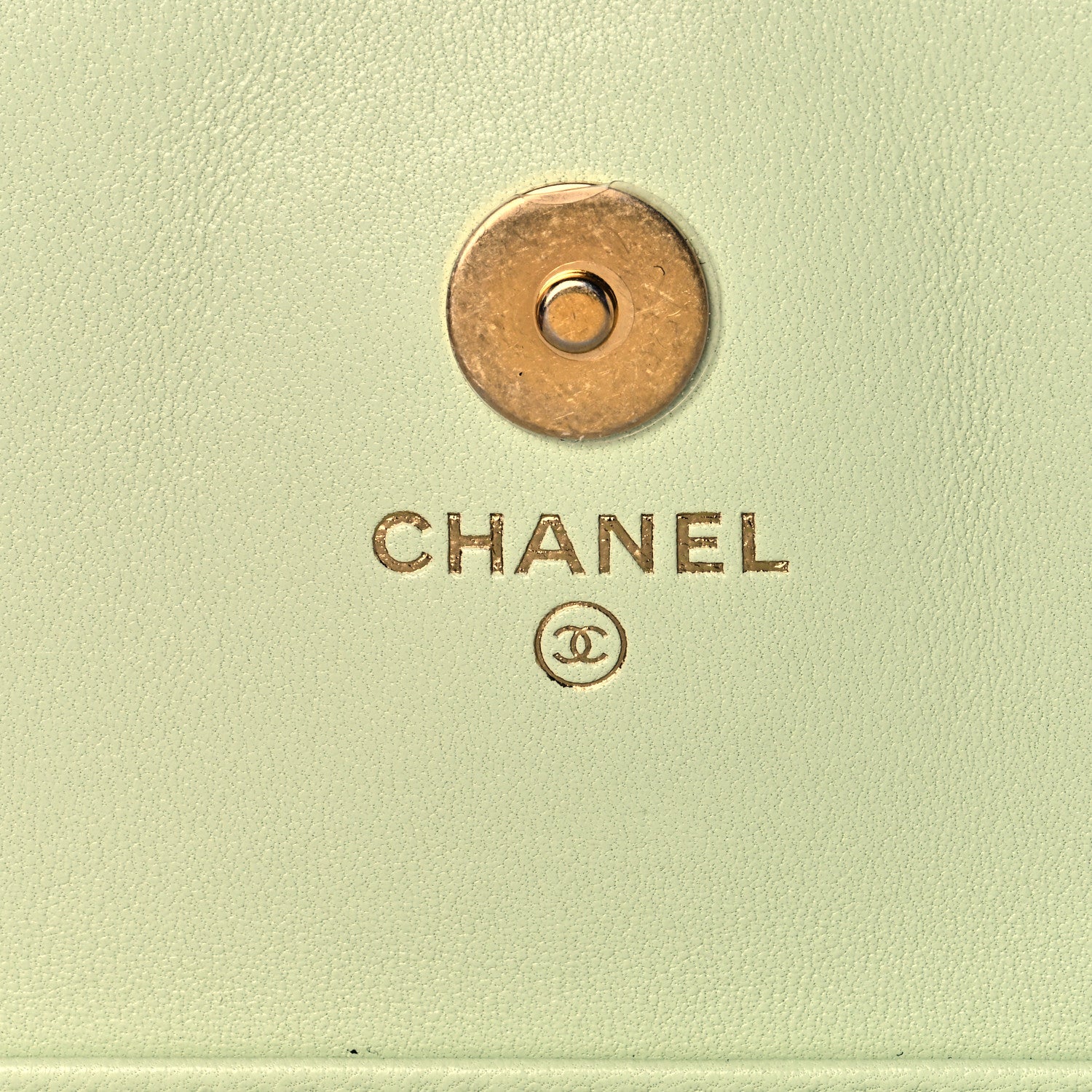 Chanel Lambskin Quilted Chanel 19 Clutch With Chain Light Green 8 of 10