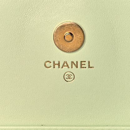 Chanel Lambskin Quilted Chanel 19 Clutch With Chain Light Green 8 of 10
