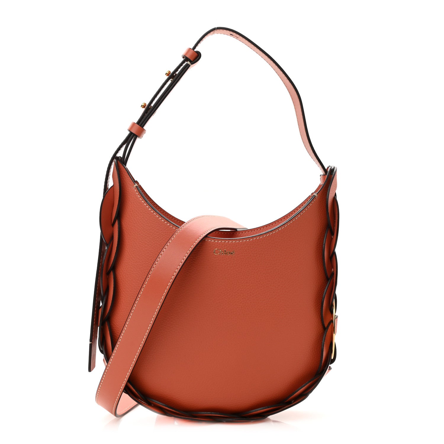 Chloe Small Grain Smooth Calfskin Small Darryl Hobo Sepia Brown 1 of 9