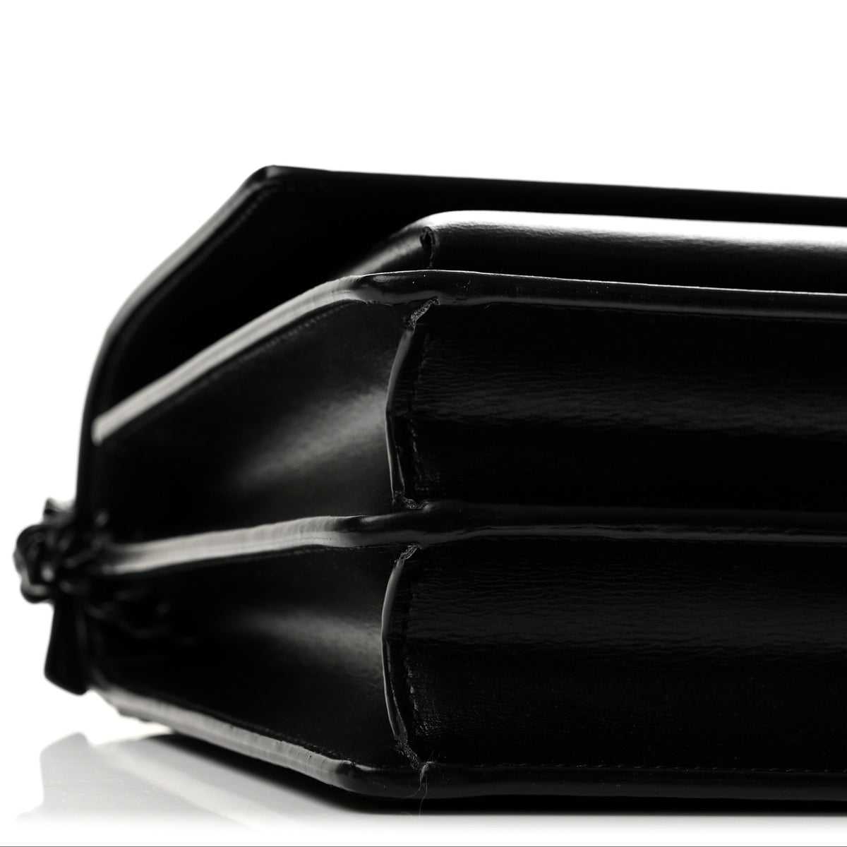 Saint Laurent Calfskin Medium Monogram Monochrome Sunset  Black 9 of 13