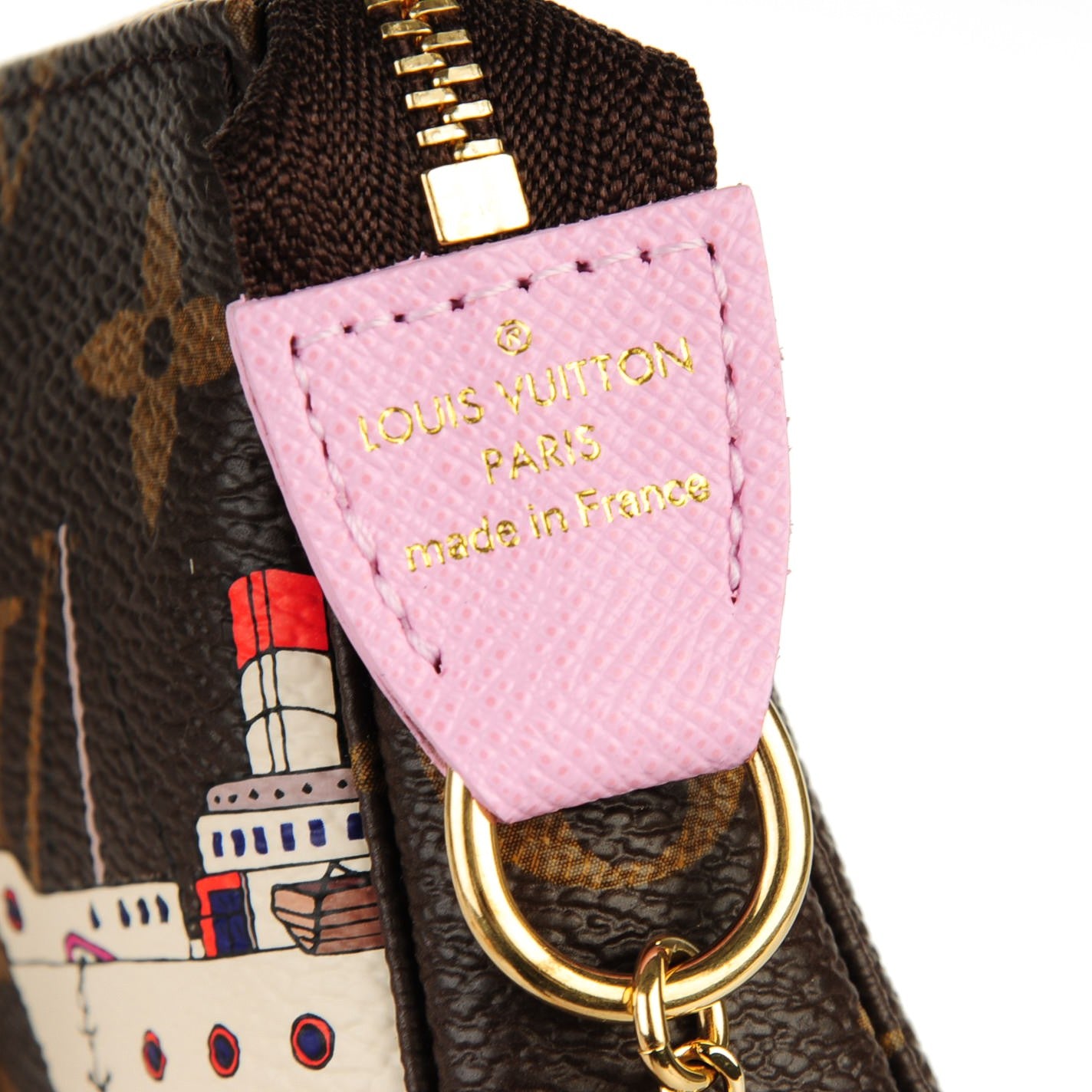 Louis Vuitton Monogram 2016 Christmas Animation Mini Pochette Accessories Rose Ballerine 5 of 7