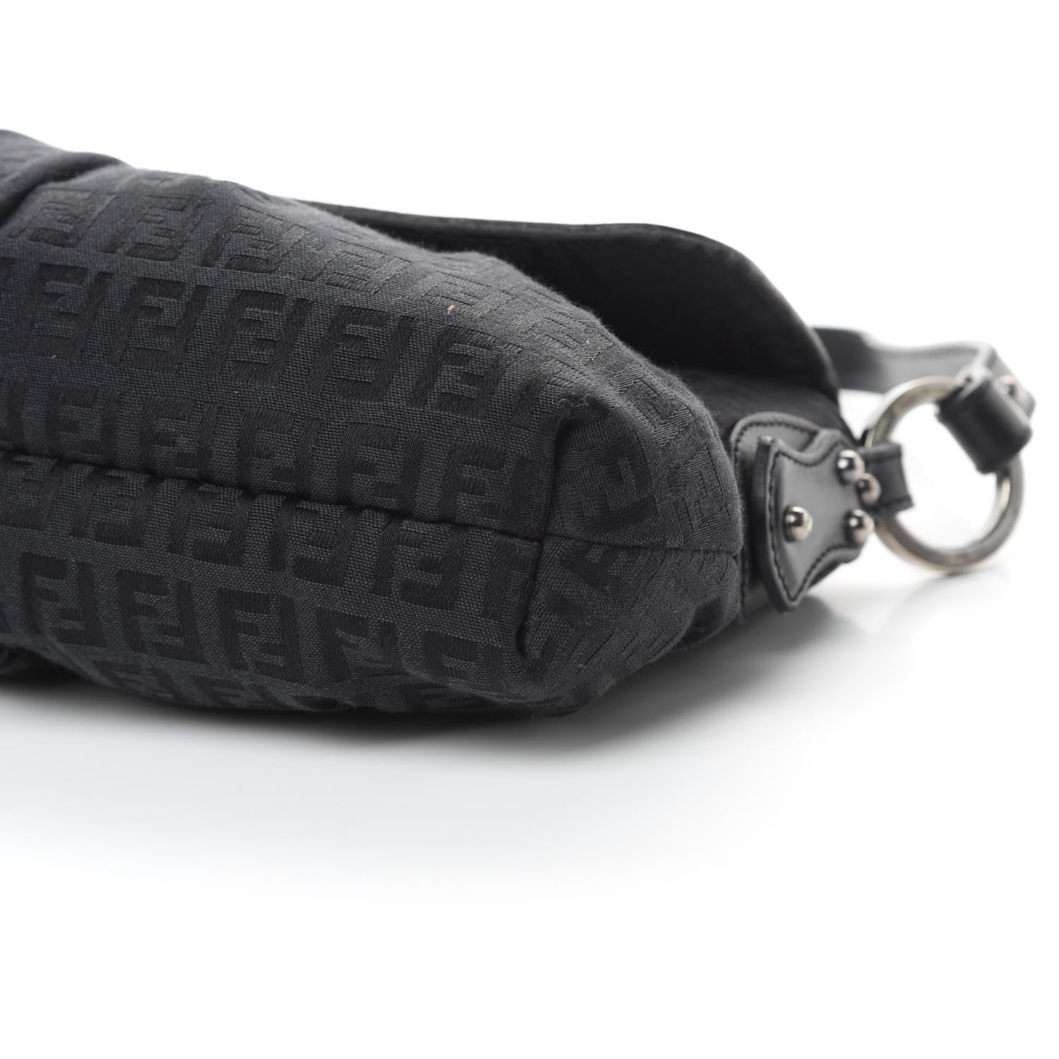 Fendi Zucchino Small Chef Shoulder Bag Black 10 of 12