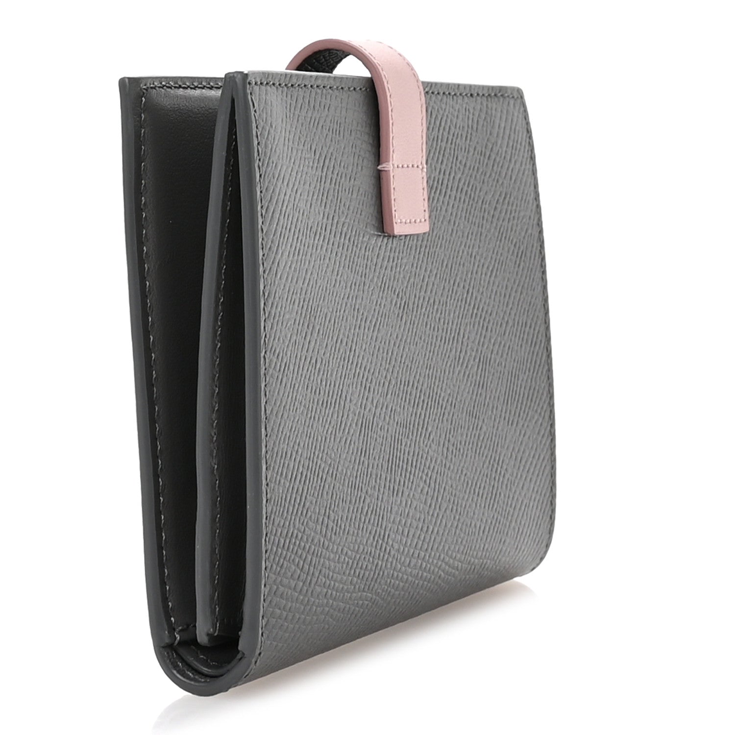 Celine Grained Calfskin Medium Multifunction Strap Wallet Grey Vintage Pink 3 of 10