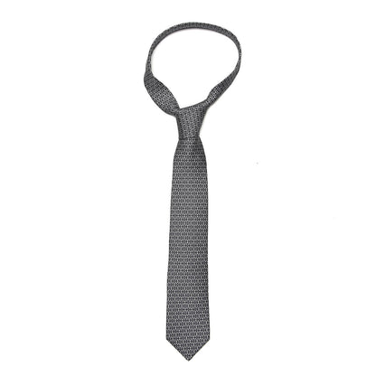 Hermes Silk Mens Dessus Dessous Tie Anthracite Gris Silex 1 of 4