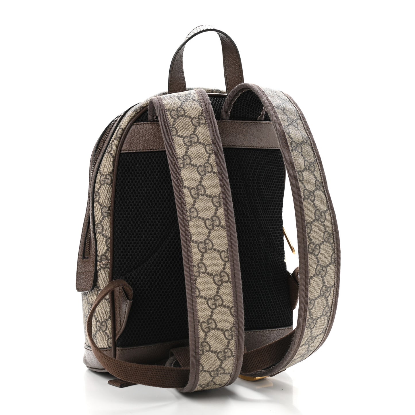 GG Supreme Monogram Calfskin Web Small Ophidia Day Backpack Beige Ebony New Acero