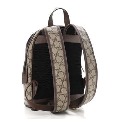 Gucci GG Supreme Monogram Calfskin Web Small Ophidia Day Backpack Beige Ebony New Acero 3 of 9