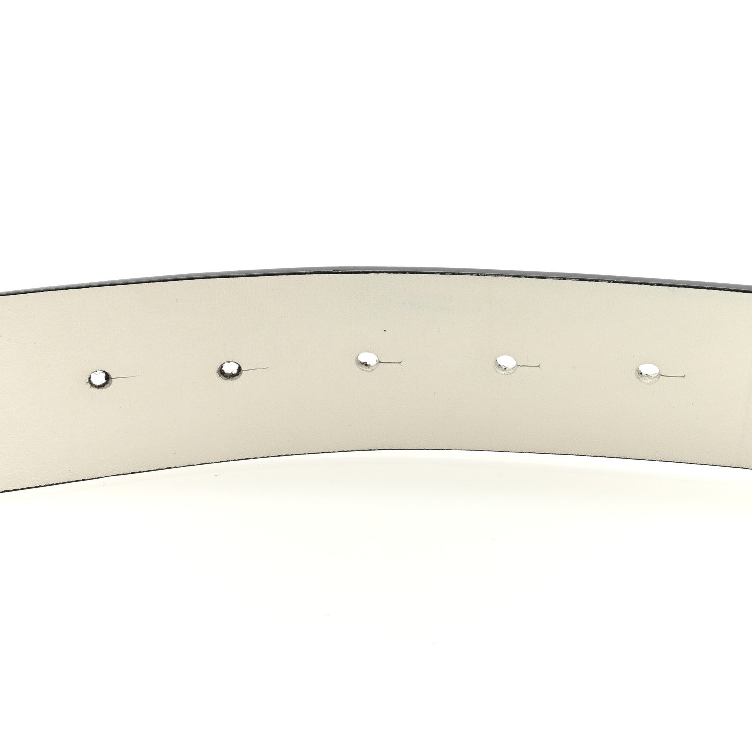 Chanel Calfskin Reversible CC Logo Belt 90 36 White Black 4 of 6