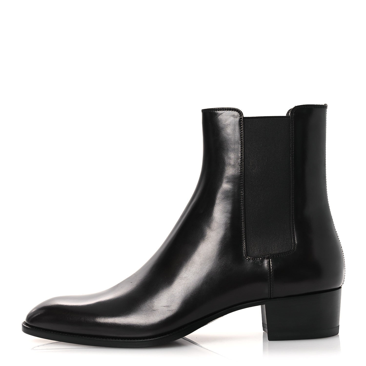 Saint Laurent Calfskin Mens Wyatt 40mm Chelsea Boots 45 Sparrow Brown 1 of 12
