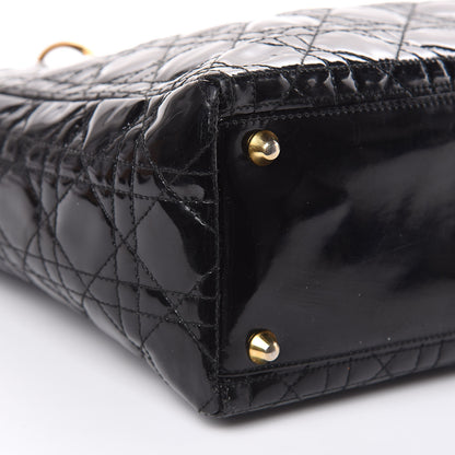 Christian Dior Patent Cannage Large Lady Dior Black 8 of 16
