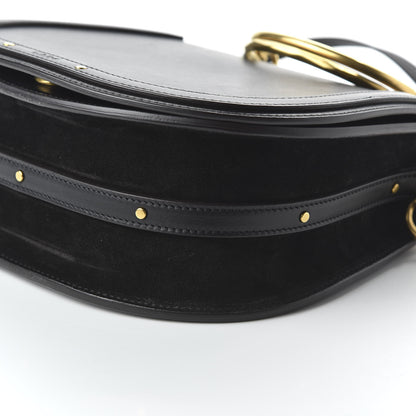 Chloe Calfskin Suede Medium Nile Bracelet Bag Black 8 of 10